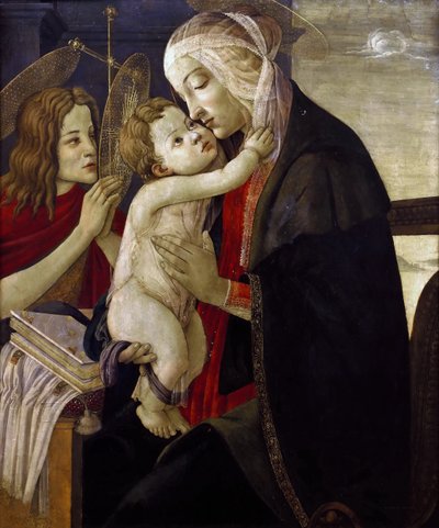 Bebek Aziz John ile Madonna ve Çocuk, yaklaşık 1485-1490. by Sandro Botticelli
