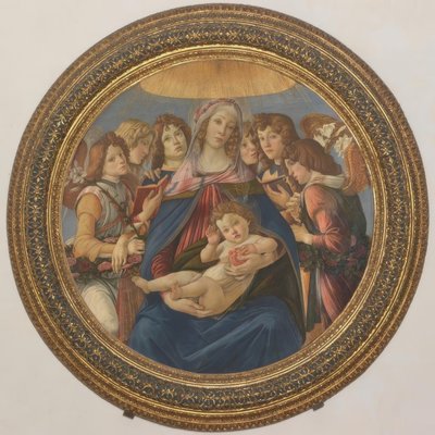 çocuk ve altı melek ile Meryem by Sandro Botticelli