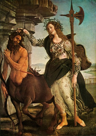 Pallas ve Centaur, c1480-1485, 1937. by Sandro Botticelli