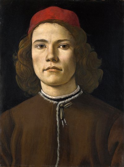 genç bir adam portresi by Sandro Botticelli