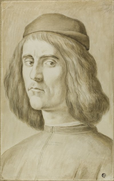 Genç Bir Adamın Portre Büstü by Sandro Botticelli