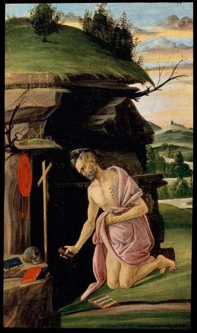 Aziz Jerome, 1498 ve 1505 arasında by Sandro Botticelli