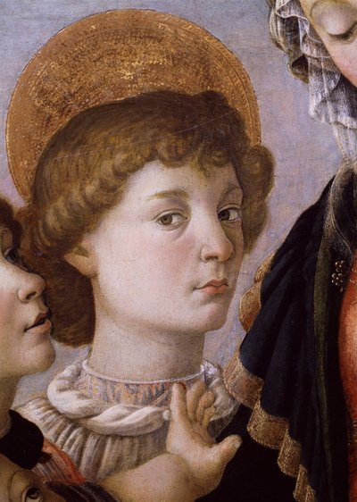 Bakire ve Çocuk'tan Aziz John (ahşap üzerine tempera) by Sandro Botticelli