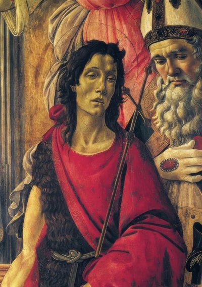 Madonna çocuk, melekler ve azizlerle tahta çıktı by Sandro Botticelli