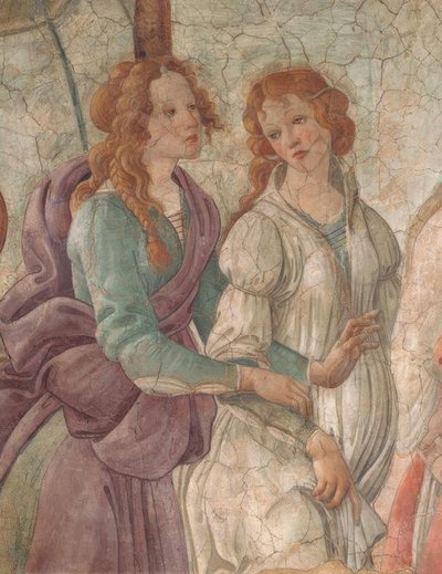 Bir kıza hediyeler sunan Venüs ve Güzeller, 1480–83, by Sandro Botticelli