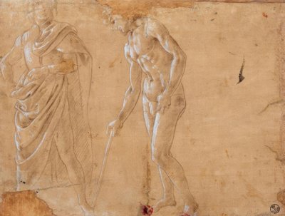 İki figür çalışması by Sandro Botticelli