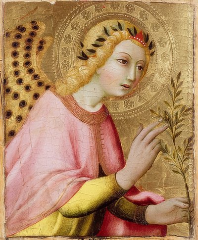 Müjde meleği. 1450-1500 civarında by Sano di Pietro