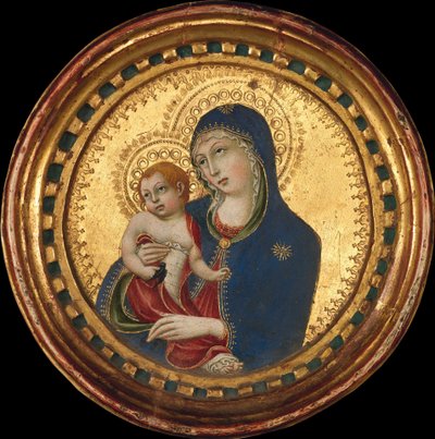 Madonna ve Çocuk, 15. yüzyılın ortalarında. by Sano di Pietro