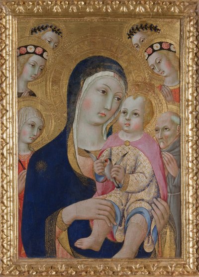 Çocuklu Madonna, Aziz Apollonia ve Bernardino ve dört melek, yaklaşık 1460 by Sano di Pietro