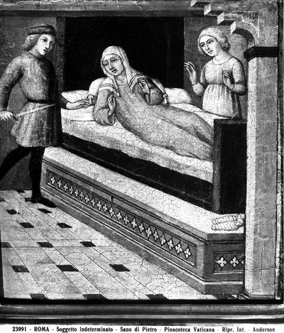 Ölü doğan bebek mucizesi, c.1450 by Sano di Pietro