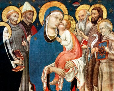 Azizler ile Madonna ve Çocuk, 15. yüzyılın ortaları, 1931. by Sano di Pietro