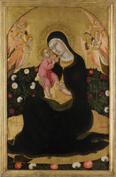 Melekler ile Bakire ve Çocuk Alçakgönüllü Madonna, 15. yüzyılın ortalarında. by Sano di Pietro