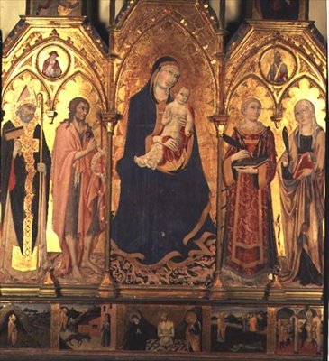 Madonna ve Çocuk by Sano di also Ansano di Pietro di Mencio Pietro