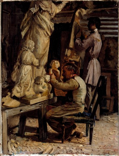 Heykeltıraş atölyesi. Sante Bertelli