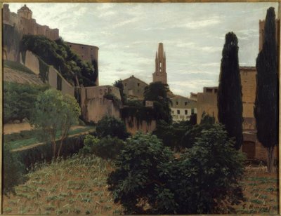 Santiago Rusiñol / "Girona, III", c. 1925, Tuval üzerine yağlı boya, 93 × 123 cm. by Santiago Rusiñol