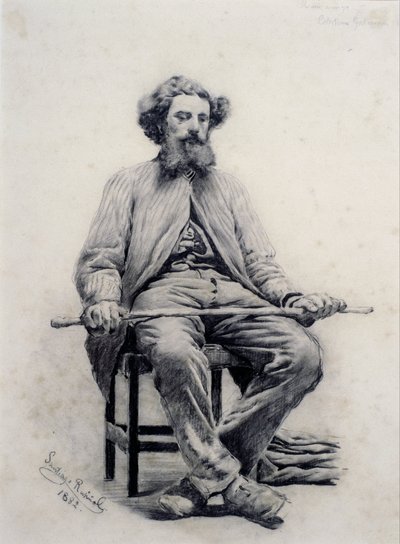 oturan adam by Santiago Rusiñol