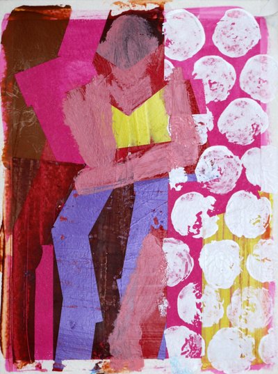 Elle #1, 2020 (kağıt üzerinde akrilik) by Sara Hayward
