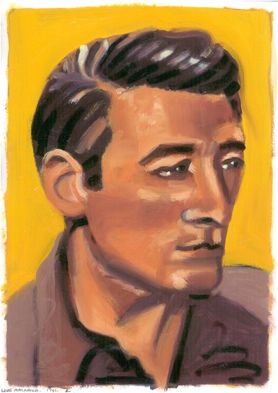 Louis MacNeice, 2008 (kağıt üzerinde yağlı boya) by Sara Hayward