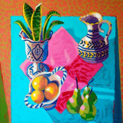 Natürmort # 57, 2025 (tahta üzerine akrilik) by Sara Hayward