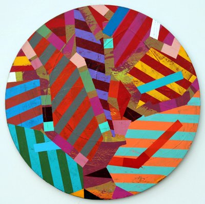Twixt Heaven & Earth II-A (dairesel tahta üzerinde akrilik) by Sara Hayward