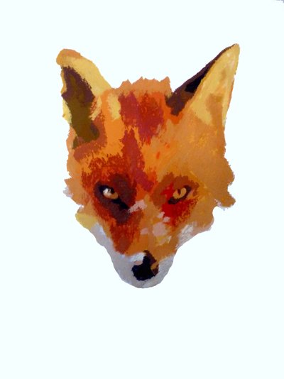 Tilki yüzü, 2013 (mürekkepli monoprint) by Sarah Thompson Engels