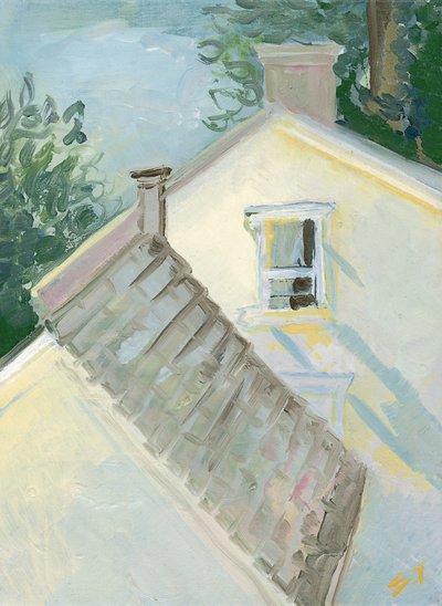 Altın Işık, c.2020 (tuval üzerine yağlıboya) by Sarah Tudor