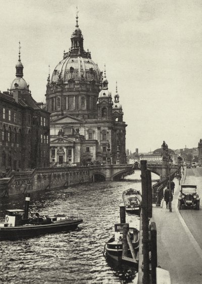 Berlin: Dom; Katedral (s/b fotoğraf) by Sasha Stone
