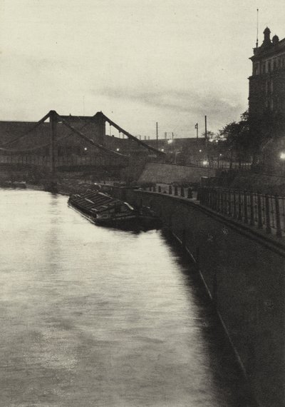 Berlin: Humboldt-Hafen; Humboldt Limanı (s/b fotoğraf) by Sasha Stone