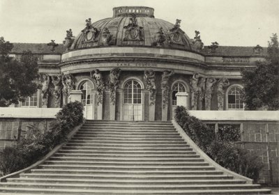Potsdam, Schloss Sanssouci; Sanssouci Sarayı (s/b fotoğraf) by Sasha Stone