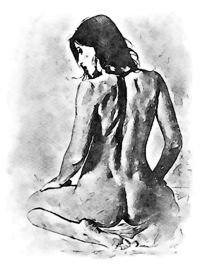 Güzel kadın dizlerinin üzerinde by SaskiaBJ
