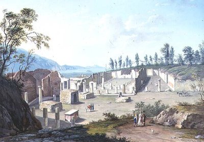 Napoli yakınlarındaki Pozzuoli Harabelerinde Büyük Turistler by Saviero Xavier della Gatta