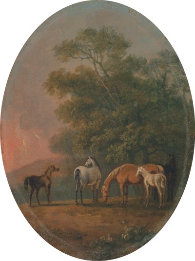 Mares and Foals [1795, Royal Academy of Arts, Londra, sergi kataloğu] by Sawrey Gilpin