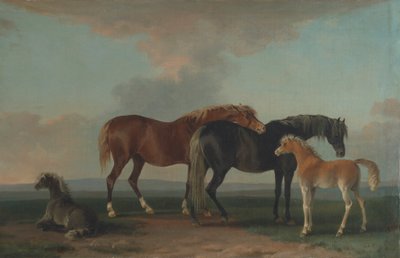 Kısraklar ve Taylar, sağa dönük by Sawrey Gilpin