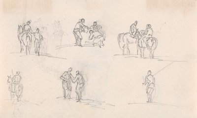 Atlar Üzerine Altı Figür Çalışması by Sawrey Gilpin