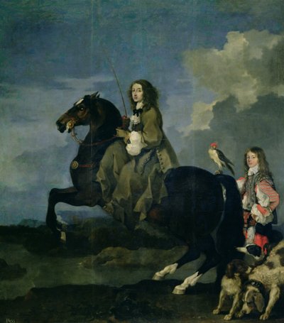 İsveçli Christina (1626-89) At Sırtında by Sébastien Bourdon