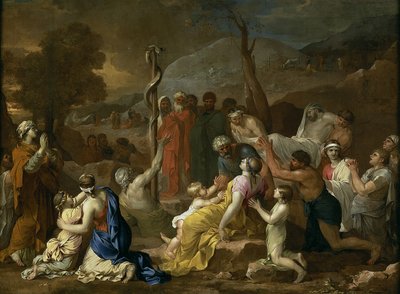 Musa ve Yüzsüz Yılan, 1653-1654 by Sébastien Bourdon
