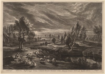 Köylü Bir Manzara by Schelte Adams Bolswert after Sir Peter Paul Rubens