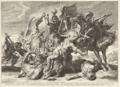 aslan avı by Schelte Adams Bolswert after Sir Peter Paul Rubens