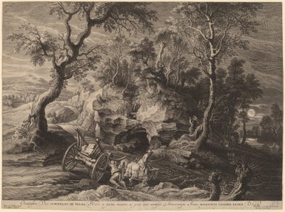kayalık manzara by Schelte Adams Bolswert after Sir Peter Paul Rubens