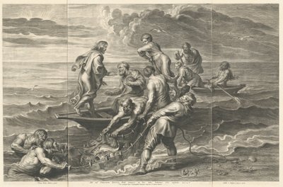 Balıkların Mucizevi Çekişi by Schelte Adams Bolswert after Sir Peter Paul Rubens