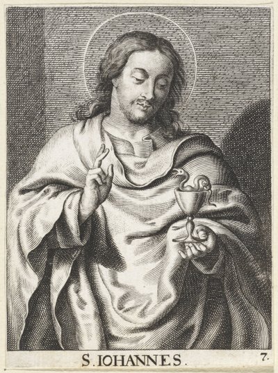 Aziz John Evangelist S. Johannes (nesne üzerindeki başlık) İsa, Meryem ve Havariler (dizi adı) by Schelte Adamsz. Bolswert (possibly)