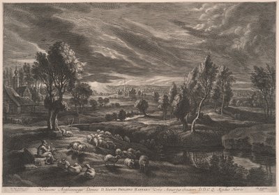 Küçük Manzaralardan Koyunlu Manzara by Schelte Adamsz. Bolswert