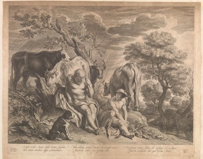 Merkür ve Argus by Schelte Adamsz. Bolswert