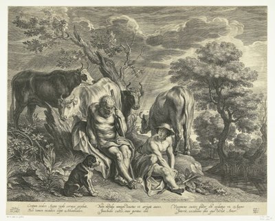 Merkür ve Argus by Schelte Adamsz. Bolswert