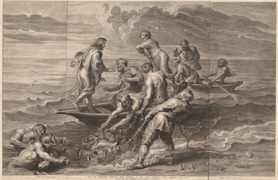 Wonderbare visvangst İsa, Simon'a, korkma dedi: şu andan itibaren, insanları yakalayacaksın (nesne üzerindeki başlık) by Schelte Adamsz. Bolswert