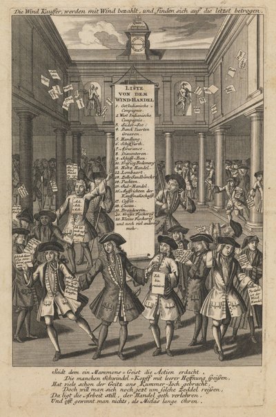 Rüzgar satıcıları para bırakıyor..., yaklaşık 1720 by Schmid