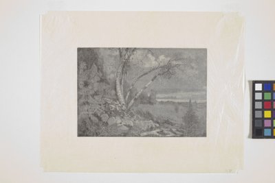 Manzara (ahşap oyma) by School American