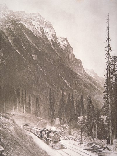 Kanada Pasifik Demiryolu Treni, yaklaşık 1925 (s/b fotoğraf) by School Canadian