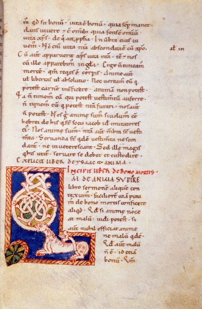 Minyatür Eski Ahit sayfası. 13. yüzyıl. Carolingian