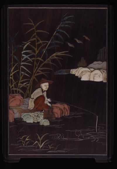 Country Pursuits Sahneli Çalı Çömleği (zitan ağacından çeşitli kakmalar) by School Chinese
